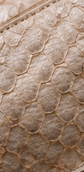 Textura do couro de pirarucu off white